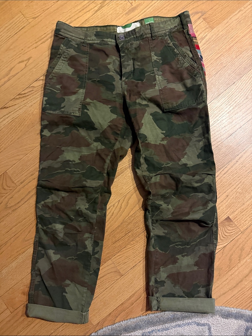 Wander Olive and Brown Camouflage Cargo Pants